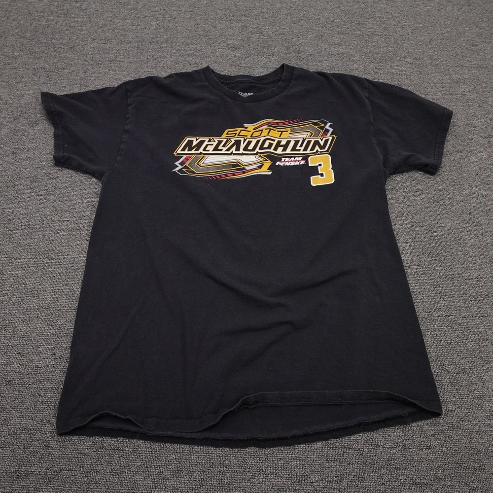 Team Penske Shirt Mens Large Black IndyCar Racing Scott McLaughlin 3 Tee